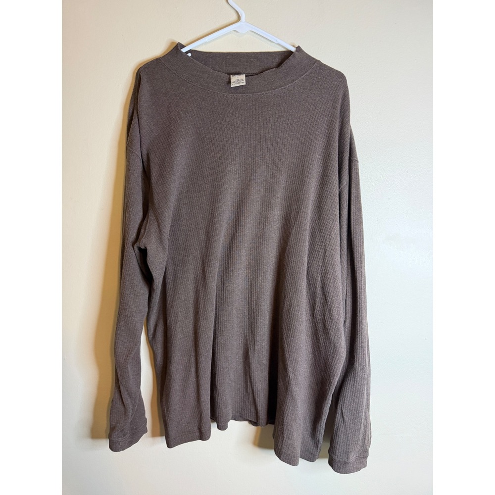 Vintage High Sierra Mens XL Brown Ribbed Knit Pullover Sweater Outdoor Gorpcore